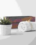 woodbox and towel set