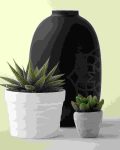 yoga black vase